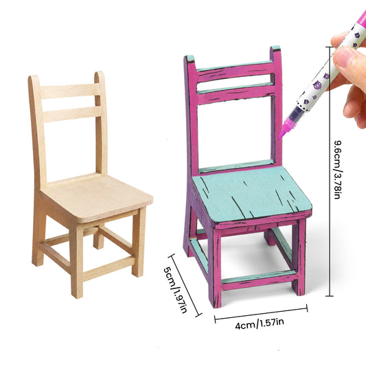 Woomer DIY Creative Kits for Acrylic Markers – Mini Furniture & Paintable Hats