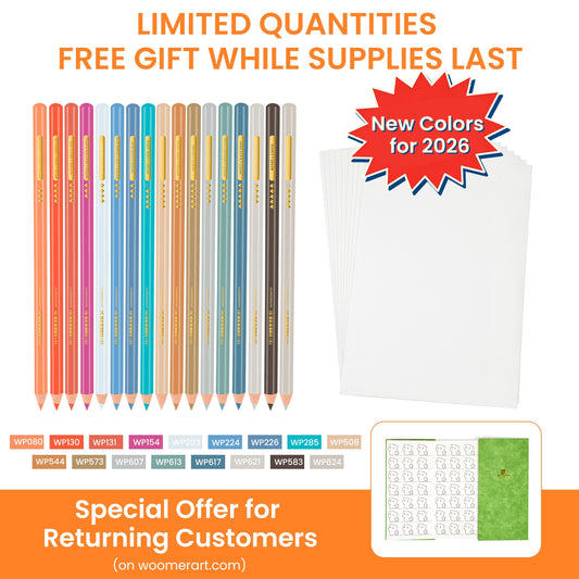 Woomer New Colors | 17 New Colored Pencils + A5 Fine Texture Colored Pencil Paper（Launching Around Aug. 15）