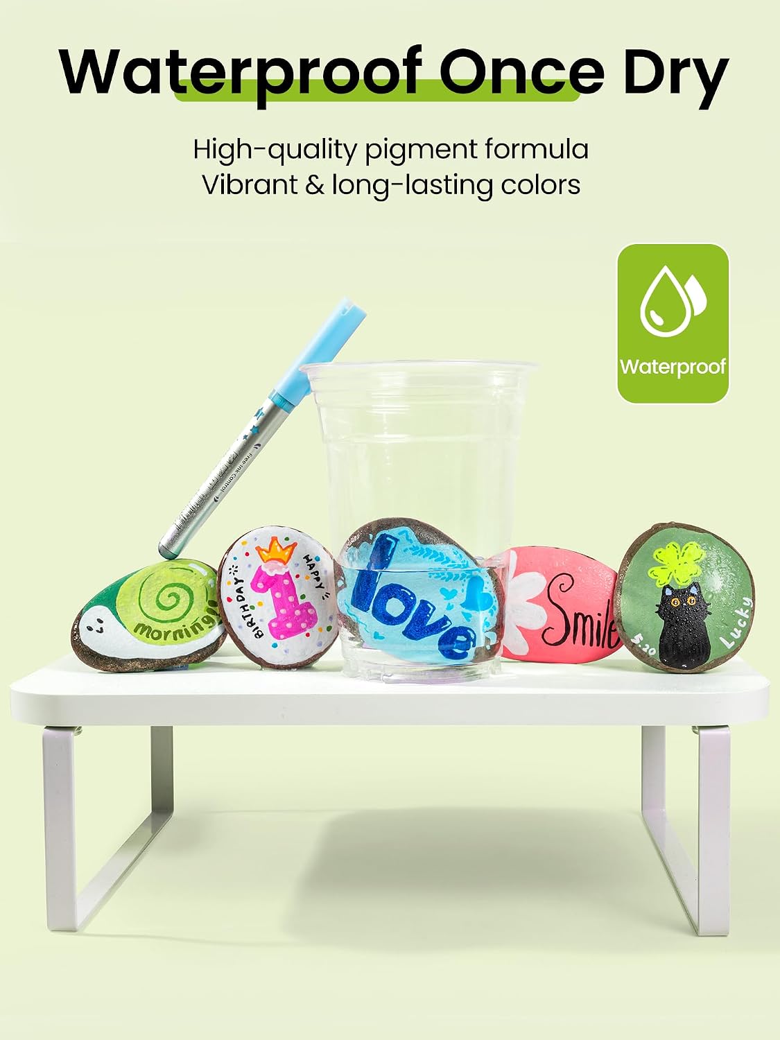 Woomer Green Tone Acrylic Paint Marker Set