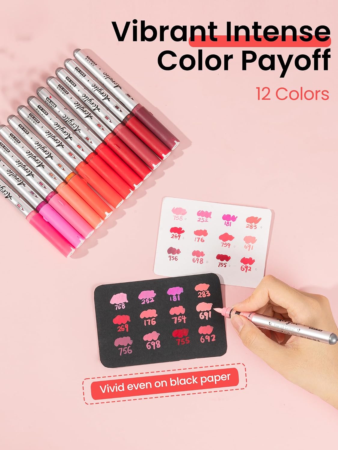 Woomer Red Tone Acrylic Paint Marker Set