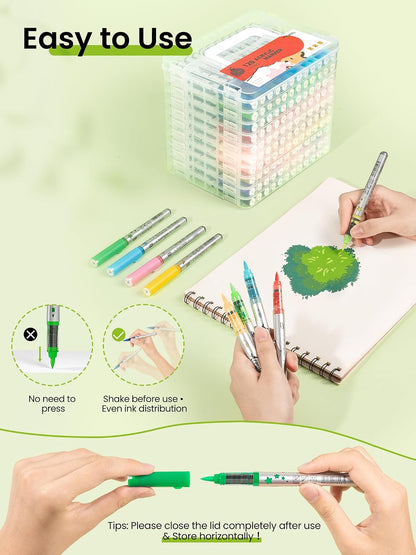 Woomer Green Tone Acrylic Paint Marker Set