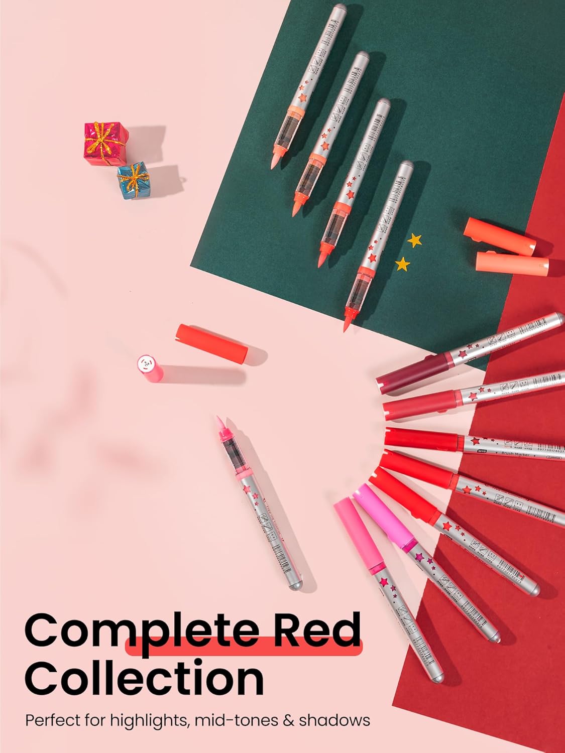 Woomer Red Tone Acrylic Paint Marker Set