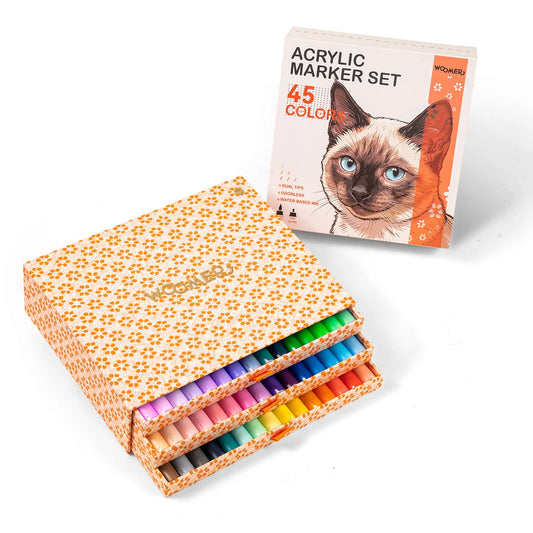 NEW | Woomer 45-Color Dual Tip Acrylic Markers（coming soon）