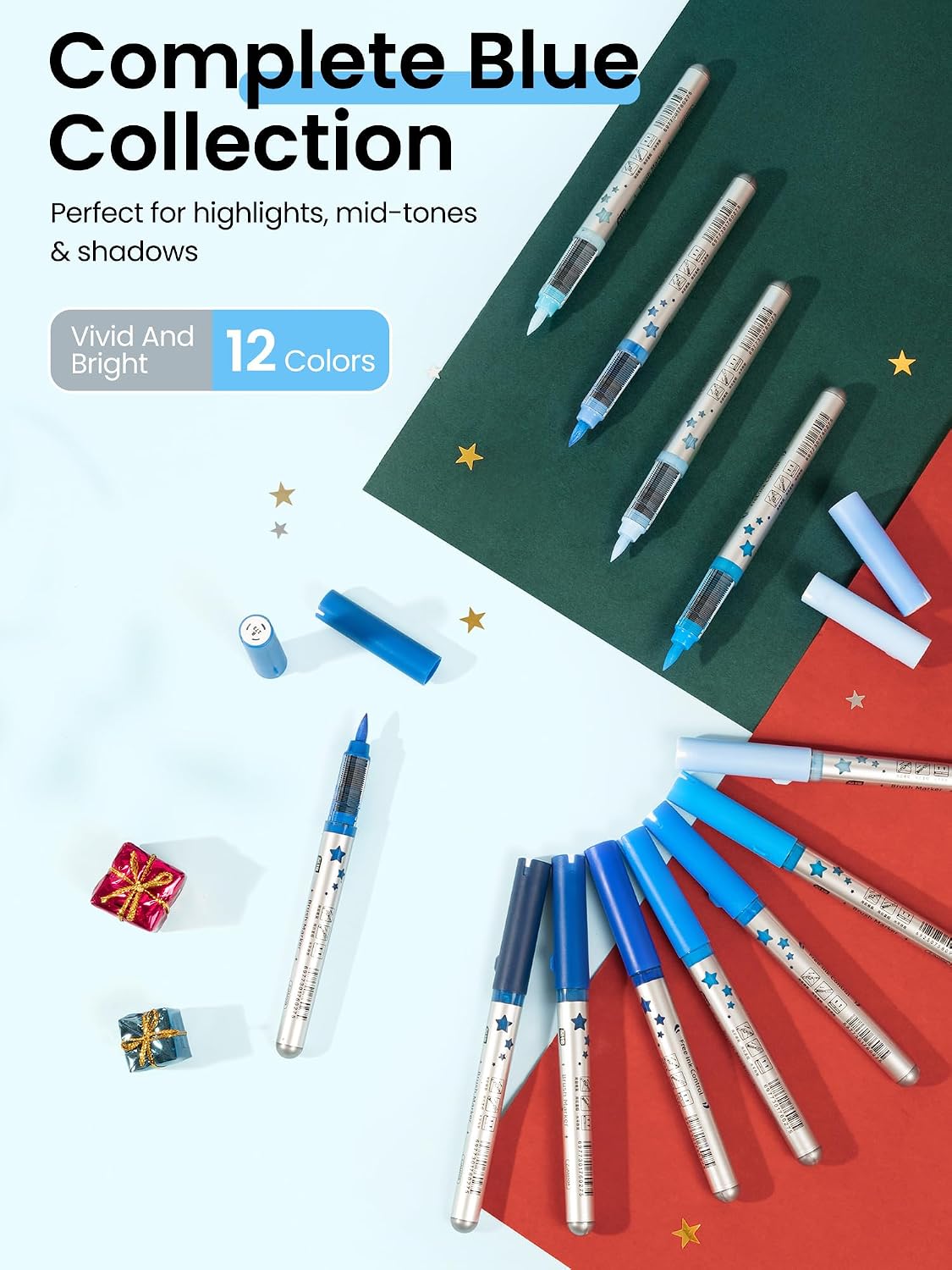 Woomer Blue Tone Acrylic Paint Marker Set