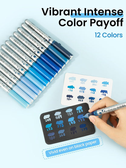 Woomer Blue Tone Acrylic Paint Marker Set