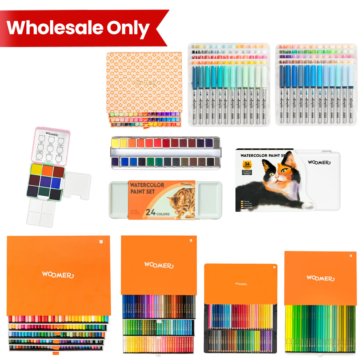 Lápices de colores Woomer de 72 colores para artistas (para pedidos al por mayor)