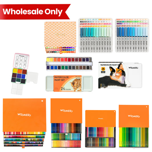 Crayons de couleur Woomer de qualité supérieure pour artistes (commande en gros)