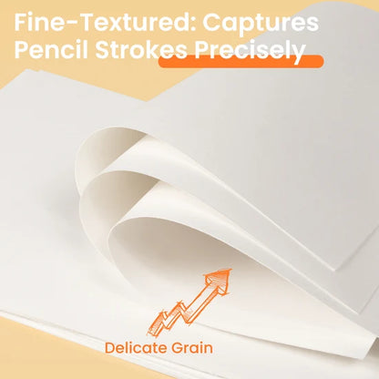 Woomer Fine-grain Colored Pencil Paper– 5.83x8.27in,200 gsm,Double-Sided, 20 Sheets